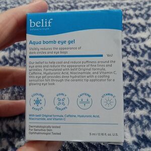 Belif Aqua Bomb Depuffing Eye Gel .16 fl Oz NWT